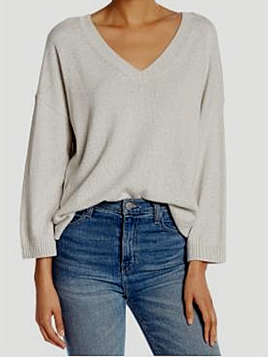 WOMENS S MADEWELL DOUBLE V-NECK 3/4 