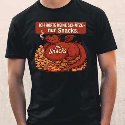Couch Dragon Ketchup T-Shirt - Funny Motif with Saying & Fast Food Treasure