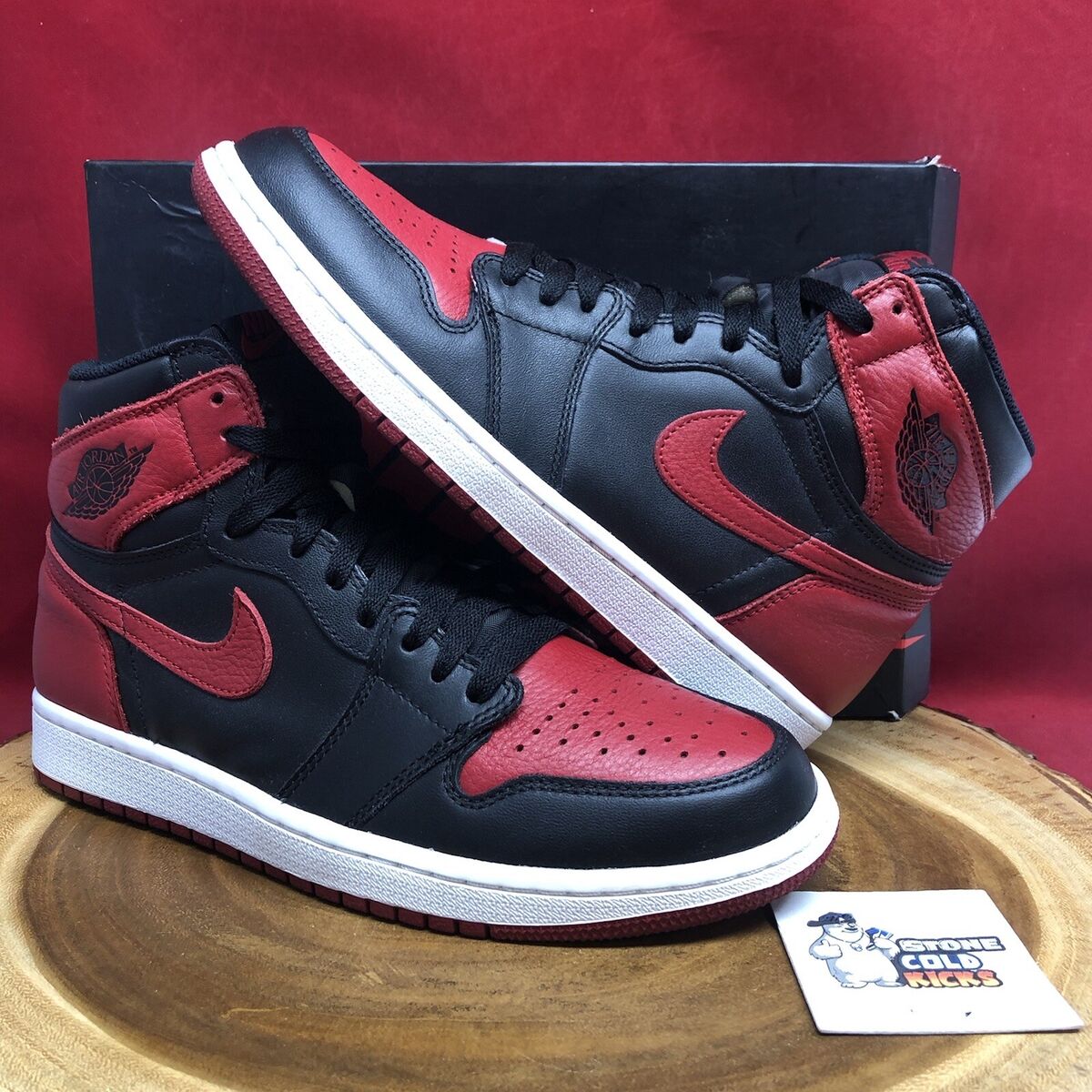 NIKE AIR JORDAN 1 RETRO HIGH OG BRED BANNED 2016 555088-001 size 8.5