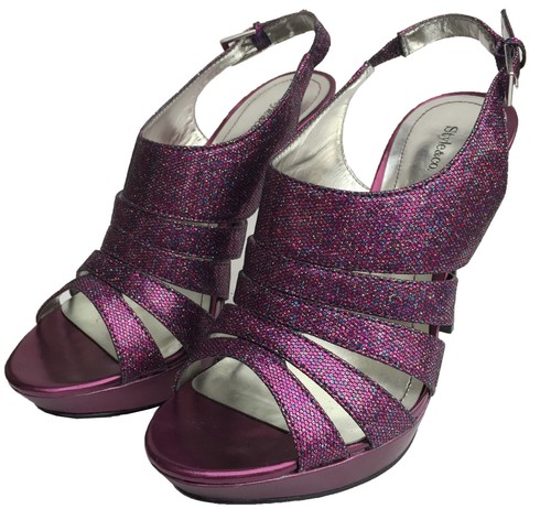SIERRA Purple Glitter Plum Slingbacks 