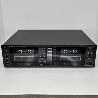 ONKYO TA-RW11 Dual Cassette Deck NEEDS BELTS SERVICED Dolby C Metal NICE READ 