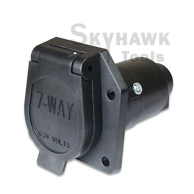7-WAY BLADE STYLE PLUG TRAILER CONNECTOR FEMALE RV  LIGHT PLUG CONNECTOR 7 Poles - Bild 1 von 3