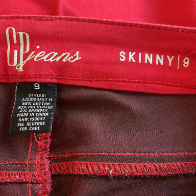 専用② CP Jeans Juniors Size 9 Skinny Stretch Low Rise Red Casual | eBay