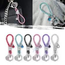 Sparkly Car Keychain for Women Bling Key Ring Glitter HandBag Purse Charm Decor