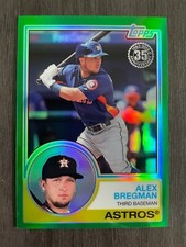 2018 Topps Silver Pack Alex Bregman #70 1983 Chrome Green Refractor serial /99