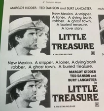 LITTLE TREASURE Movie Mini Ad Sheet Vintage Promo Advertising Poster Clip Art