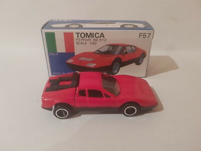 TOMICA トミカ Ferrari BB 512 F57 1979 Tomica No. F57 Ferrari BB 512 Red & Black 1/64 Diecast