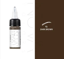 Nuva Colors Eyebrows DARK BROWN 1/2-oz Permanent Makeup PMU Color Ink Supplies