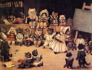 Mrs. Tabithas Cats Academy  :  Louis Wain : 1896 :  Archival Quality Art Pri