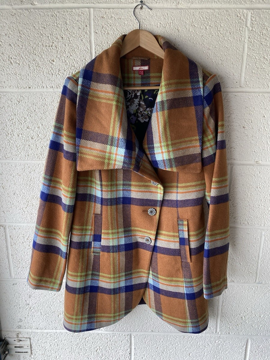 Tartan Joe Browns Parka Coat Joe Browns Red Tartan Floral Jacquard