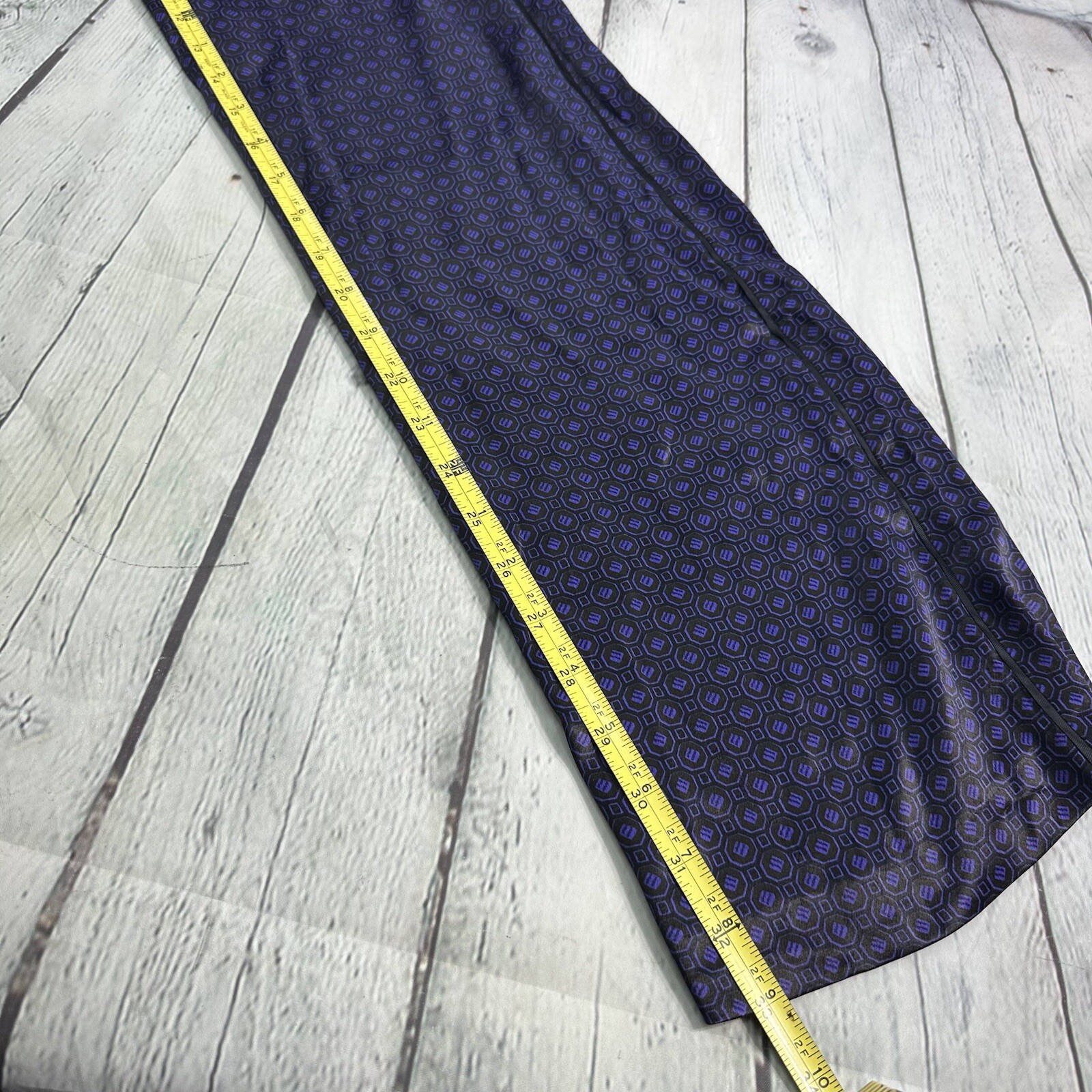 Massimo Dutti Pants in Geometry Pattern Satin Pur… - image 14