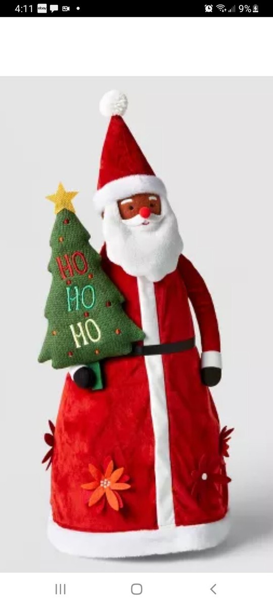 Target Wondershop African American Black Santa Claus Greeter Doll