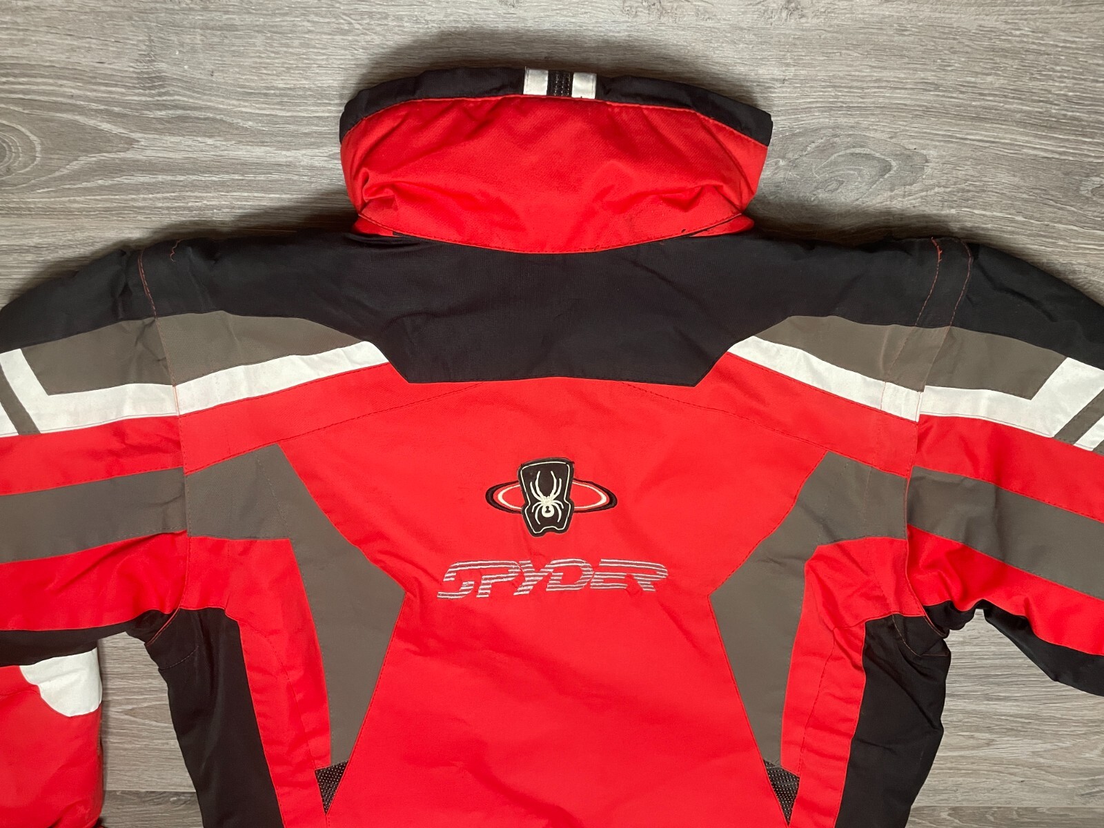 SPYDER X-STATIC DERMIZAX EV Full Zip Red Black Snowboarding Jacket Mens Large