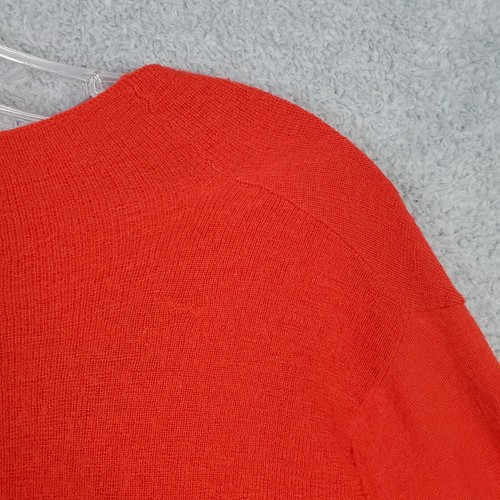 Eileen Fisher Merino Wool Sweater XL Red Cowl Neck Long Sleeve Knit Pullover Top - Picture 15 of 16