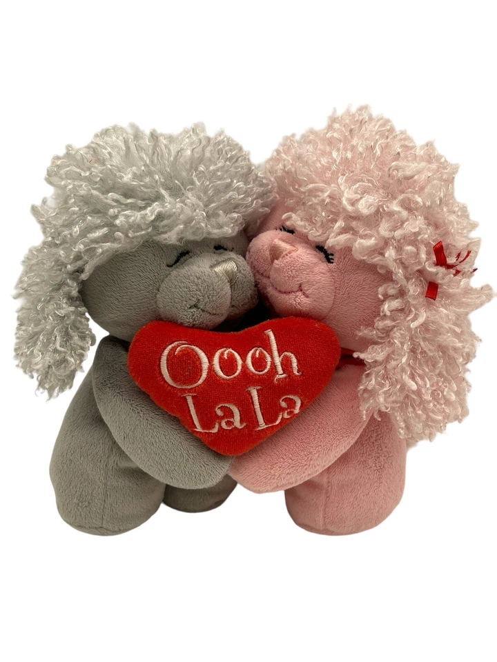 Ganz 7” Poodle Hugs “Oooh La La” Stuffed Animal Plush Love Hearts Valentines - Image 2 of 4