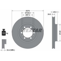 2X Textar 92079800 Bremsscheibe FüR Mitsubishi Pajero L200 Classic V3 W V2 W K7