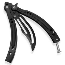 NIGHT Coltello da Allenamento Ottuso Legale Butterfly Trainer Esercizio Coltello per Esercizi