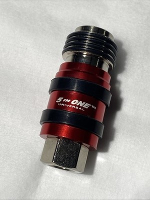 Milton - S-1750 5-in-1 Safety Exhaust Quick Connect Coupler 1/4  Air Line Tool