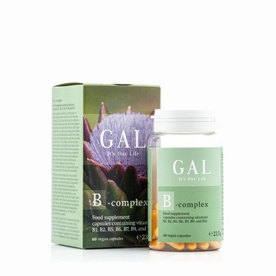 GAL B-Complex B1 B2 B5 B6 B7 B9 B12 Vegan Multivitamin Nahrungsergänzungsmittel 60cap