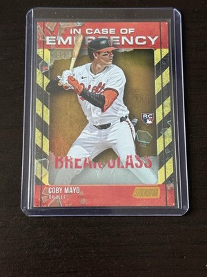 2025 Stadium Club Coby Mayo In Case of Emergency Gold 50/50 Bookend Orioles   