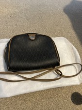  Vintage Dior Honeycomb Brown Leather Crossover Bag