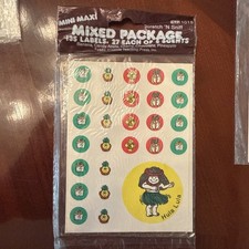 Sniffy Vintage Scratch And Sniff Sticker. 135 labels, 5 sheets 27 each CTP 1015