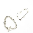 Tiffany & Co. Sterling Somerset Mesh Pearl Hoop Ring Earring Lot of 4 #S4537-3 — photo 8