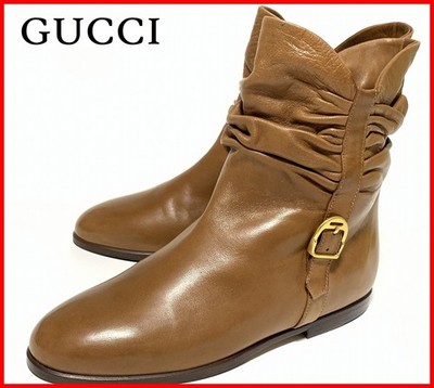 Womens GUCCI  GUCCI 34.5 21.5cm short boots brown women s I