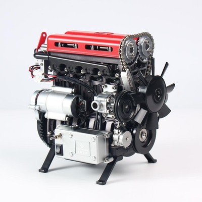 Metal 4Cylinder Turbocharged Engine Model DM111 Mechanical Building Kit Toy DIY