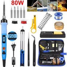 80W Electric Soldering Iron Welding Gun Tool Kit Solder Wire Desoldering Pump US