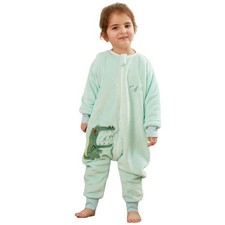 Unisex Baby Sleeping Bag Soft Long Sleeve Sleeping Sack with Feet Warm Wearab...