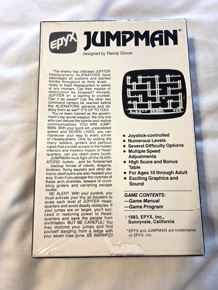 Brand New Sealed! - JumpMan cassette game For Atari 400/800/XL/XE by EPYX - Image 3 of 4
