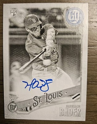 2018 Topps Gypsy Queen Auto Harrison Bader Black And White Rookie  RC /50