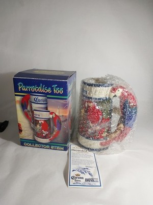 Corona Extra ''Parrotdise Too'' Beer Stein w/Box And Certificate of Authenticity 