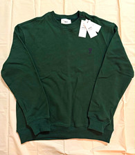 Herren Sweatshirt Pullover Grün Rundhals Lan...