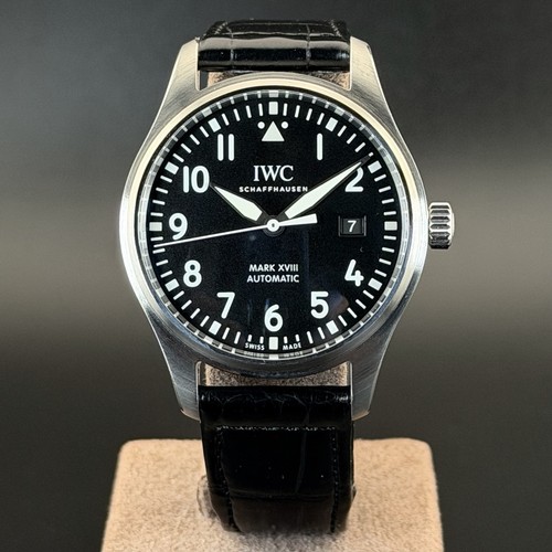 IWC Pilot Mark XVIII Black Dial Steel Mens Watch IW327001 40mm