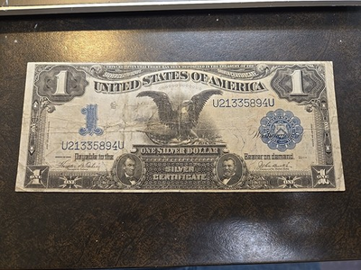 #ad #ad FR 233 1899 Silver Certificate Black Eagle Large Banknote $1 Dollar $199.95