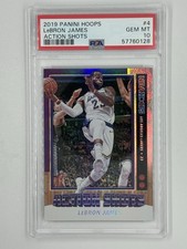 2019 Panini Hoops Action Shots LeBron James #4  - PSA 10 - Pop 11 - LA Lakers