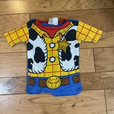 Disney Toy Story Woody Short Sleeve Costume Tight Fit Pajama Shirt Boy 6 READ