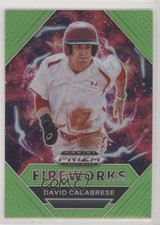 2020 Panini Prizm Draft Picks Fireworks Lime Green 59/75 David Calabrese 03xg