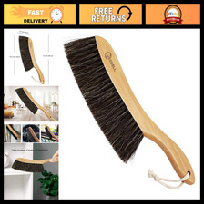 Soft Horse Hair Dusting Brush with Wooden Handle - 14" Home Car Cleaning Tool
