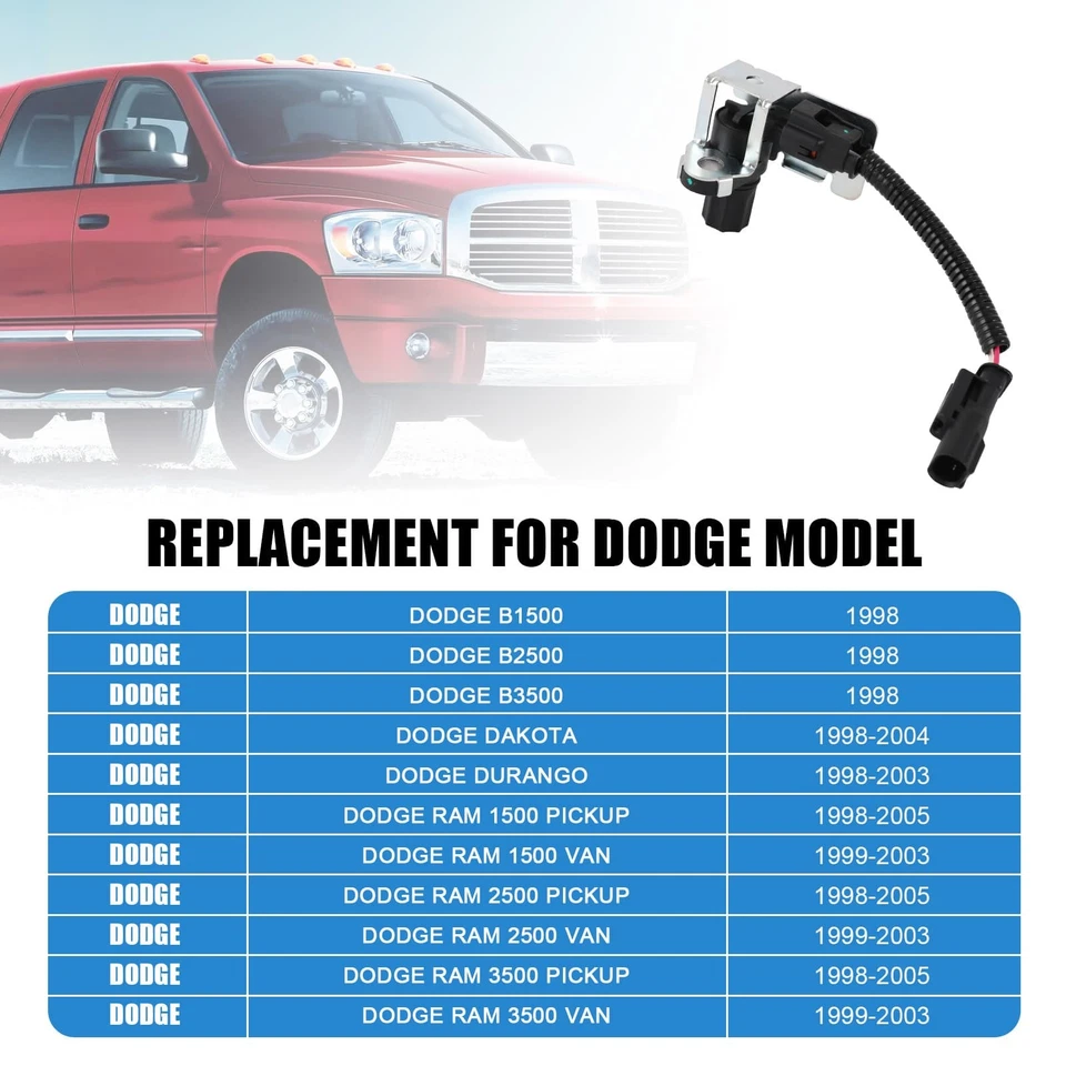 Sensor de velocidad ABS montado en el eje trasero para Dodge Ram 1500 2500 3500 1998-05 970-024 Foto 3 de 4