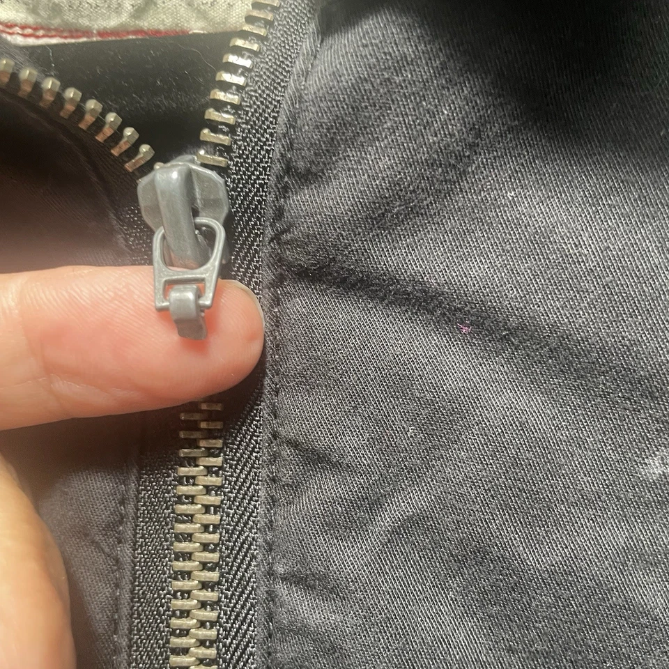 Chaqueta de Patinador Altamont Negra Con Capucha Forrada Grunge Hipster Cremallera Completa Algodón Lona Foto 4 de 4