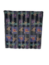 GORGEOUS women  s Silk Scarf W Sheer Stripes Featuring A Floral Print 36"/37" E.C