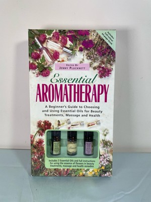 Jenny Plucknett Essential Aromatherapy Book + 3 Essential Oils Kit - Vintage