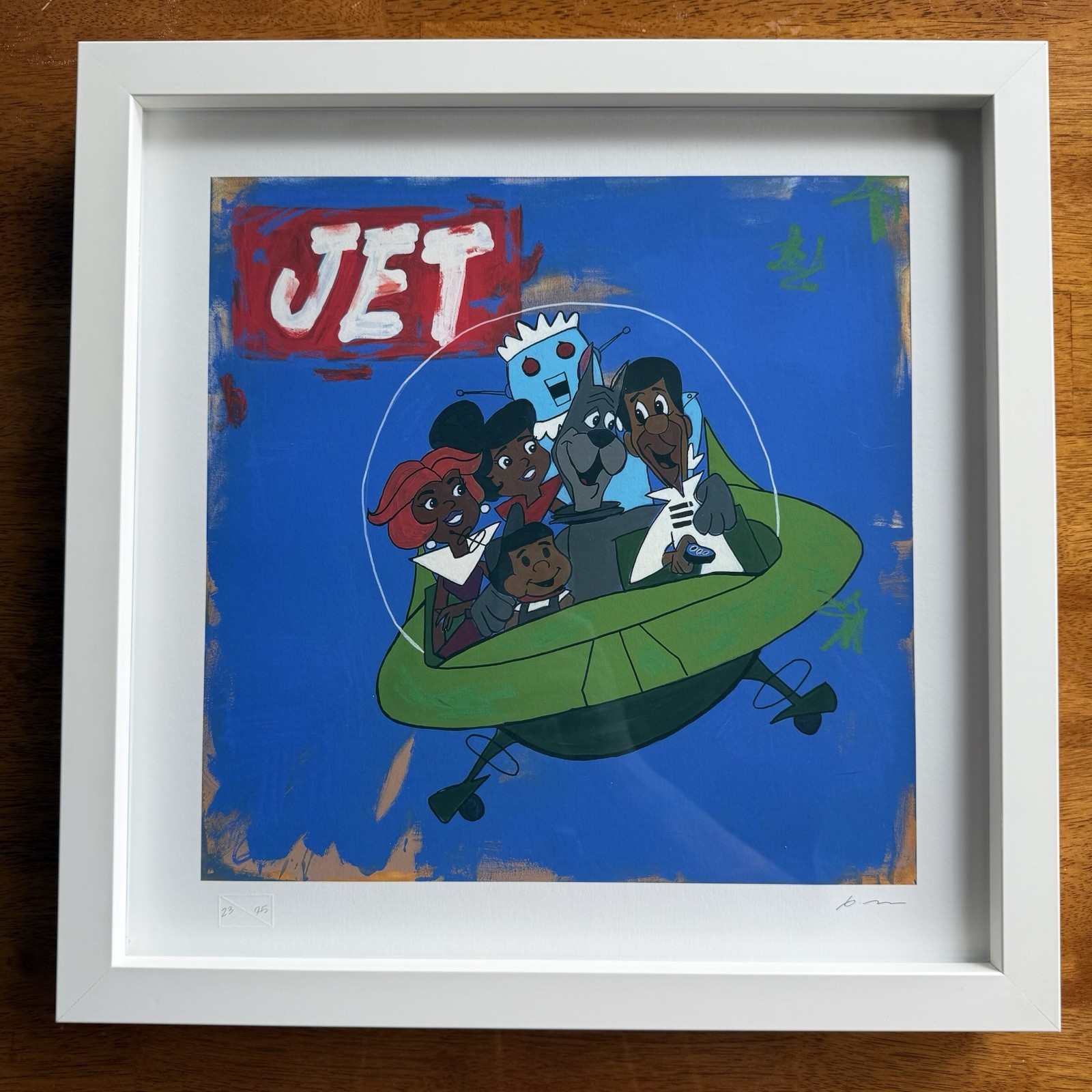 B Robert Moore 💥 Jetsettin 💥 Jetsons Sold Out Hebru Mahaffey Archival Frame