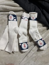 Vintage 80s Sports  Casual Socks 8 Pair Boys 9-11 Over The Calf White USA