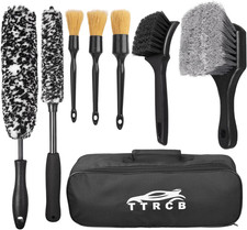 8Pcs Wheel Brush, Tire Brush, Wheel Cleaner Brush Set - 2 Soft Wheel Cleaning Br