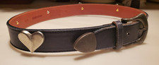 Harken Ladies' Leather Belt, 25-29" SMALL, Brushed Silver Tone Buckle 637