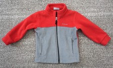 Columbia Toddler Fleece Jacket 2T Red Gray Full Zip Outdoor